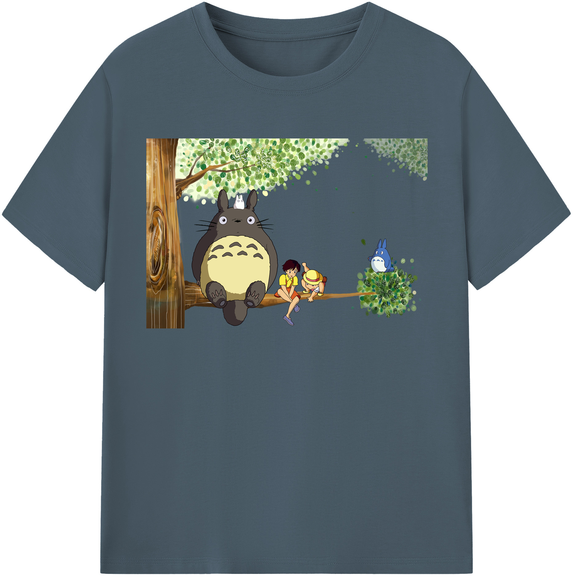 （画像用） となりのトトロ 草壁メイ 草壁サツキ My Neighbor Totoro Satsuki Kusakabe Mei Kusakabe 綿100％半袖Tシャツ（フロントプリント）